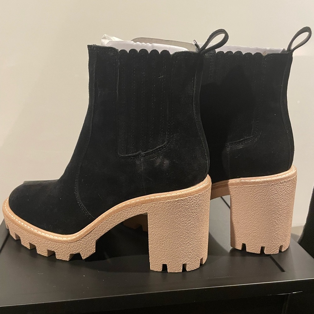 Gianni Bini Black Suede Ankle Boots. Size 8.5. Brand new - Picture 4 of 5